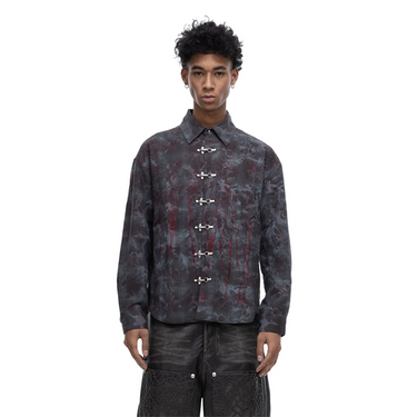 THE BOY HAS NO PATIENCE BLOOD MOON NIGHT HOT DIAMOND SHIRT / BLACK