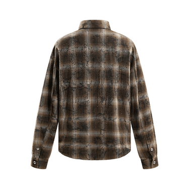 THE BOY HAS NO PATIENCE BLOOD MOON NIGHT HOT DIAMOND SHIRT / BROWN