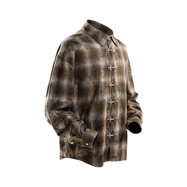 THE BOY HAS NO PATIENCE BLOOD MOON NIGHT HOT DIAMOND SHIRT / BROWN