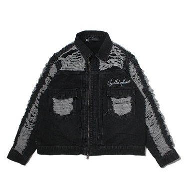 A GOOD BAD INFLUENCE CRUSH CARGO DENIM JACKET