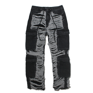 A GOOD BAD INFLUENCE CRUSH CARGO DENIM PANTS