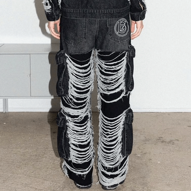 A GOOD BAD INFLUENCE CRUSH CARGO DENIM PANTS