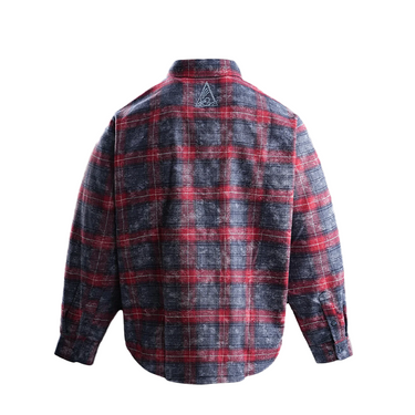 THE BOY HAS NO PATIENCE DOUBLE SAINT MURAL PLAID SHIRT / BLUE