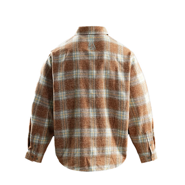 THE BOY HAS NO PATIENCE DOUBLE SAINT MURAL PLAID SHIRT / GREEN