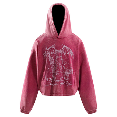 THE BOY HAS NO PATIENCE NIGHT OF THE BLOOD MOON KNIGHT HOODIE / DARK PINK