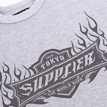 SUPPLIER TRIBAL FIRE PATTERN THERMAL IONG SLEEVES / GRAY