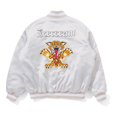 ICE CREAM SATIN VARSITY JACKET (2色展開)