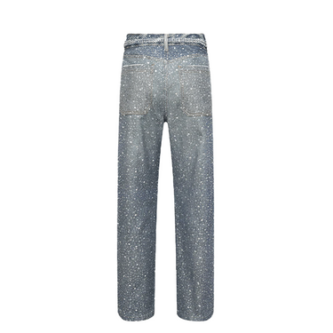 BIRTH OF ROYAL CHILD 3D PRINTING WASHED FULL DIAMOND DENIM / BLUE