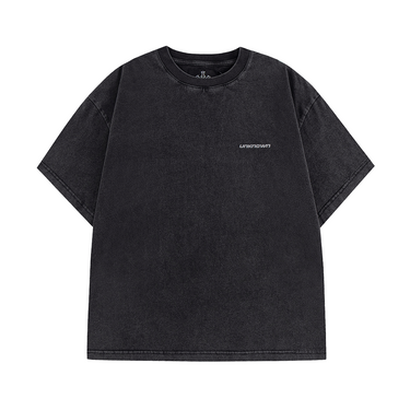 UNKNOWN OUTLINE CROSS RHINESTONE TEE / BLACK