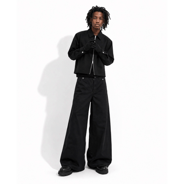 REVINS Luxe Wide Cotton Pants In Lustrous