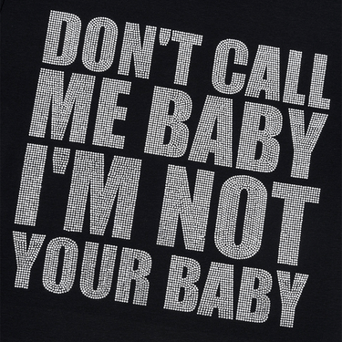 SupBaby by SUPPLIER I'm Not Your Baby Cropped Tee BLACK
