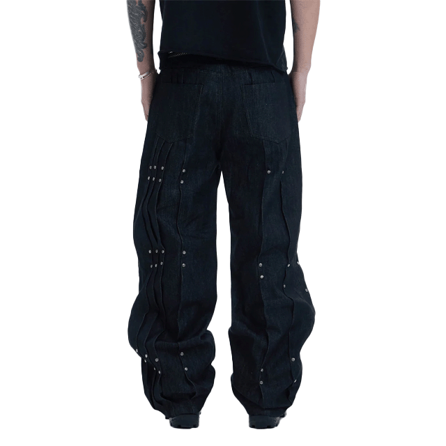 DND4DES RIVETED PLEATED DENIM – 【dugout clothes】人気ストリート DND4DES RIVETED PLEATED DENIM – 【dugout clothes】人気ストリート