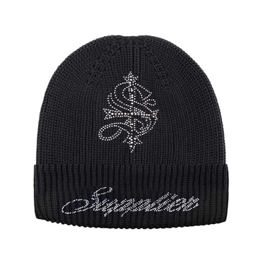 SUPPLIER CROSS RHINESTONE BALACLAVA BEANIE