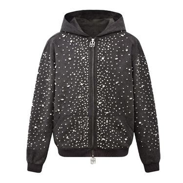 【ラスト１点】BIRTH OF ROYAL CHILD CASHEW FLOWER TEXTUREPEARL ZIPPER HOODIE