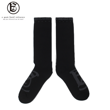 A GOOD BAD INFLUENCE CROSS LOGO HIGH SOX / BLACK