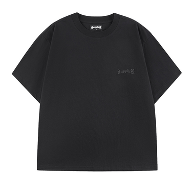 SUPPLIER VINTAGE WASH VARIOUS CROSS TEE / BLACK