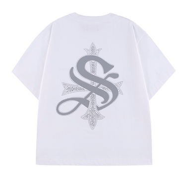 SUPPLIER VINTAGE WASH VARIOUS CROSS TEE / WHITE