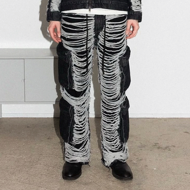 A GOOD BAD INFLUENCE CRUSH CARGO DENIM PANTS