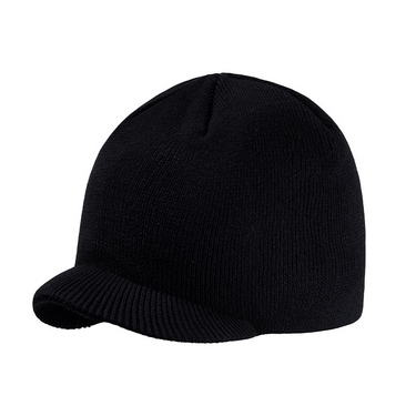 SUPPLIER Cross Leather Patch Brim Knit Beanie