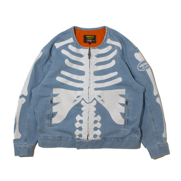 VANSON SKELTON BONES DENIM RIDERS JACKET