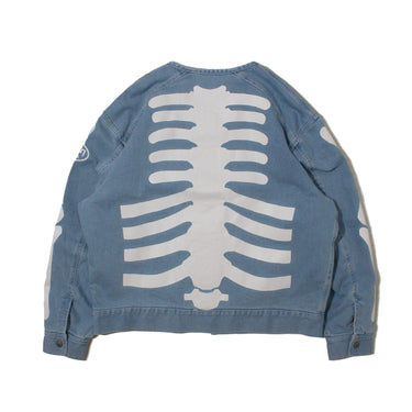 VANSON SKELTON BONES DENIM RIDERS JACKET
