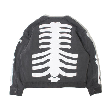 VANSON SKELTON BONES DENIM RIDERS JACKET