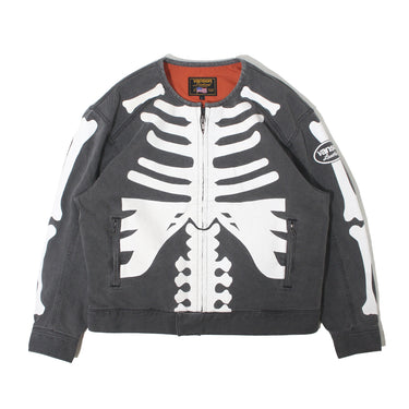 VANSON SKELTON BONES DENIM RIDERS JACKET