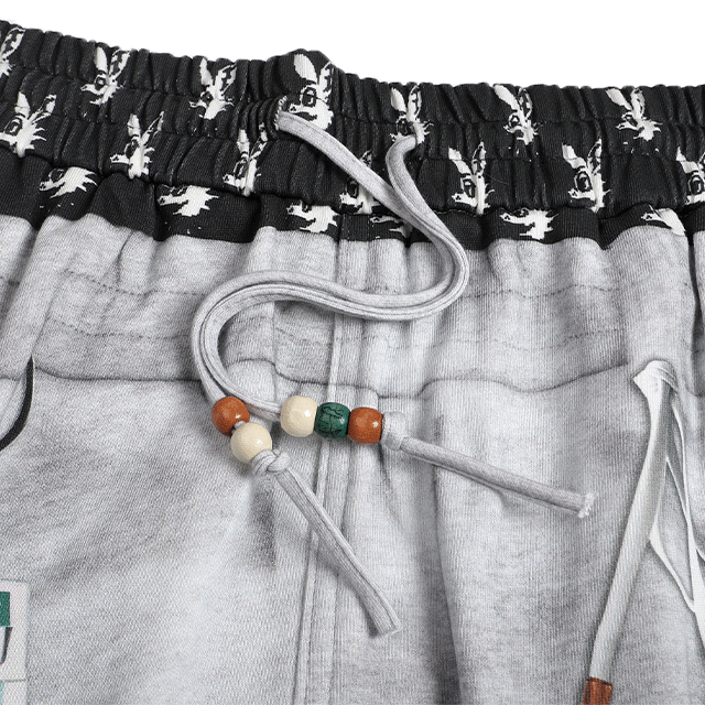 DND4DES DOLL CHARM GRAPHIC DOUBLE WAIST SWEAT PANTS