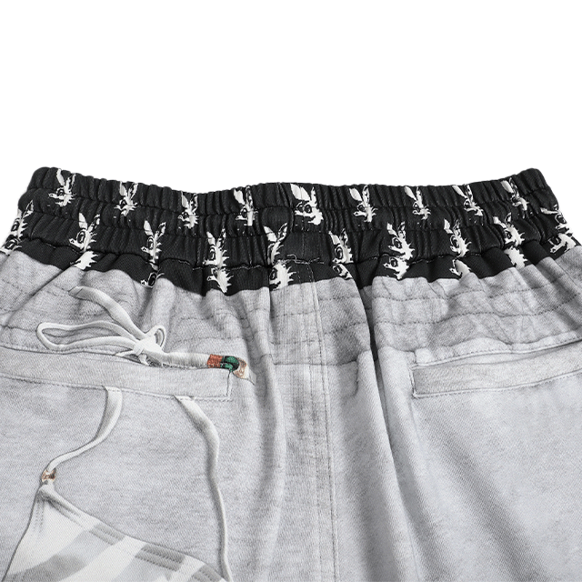 国内で当店のみ DND4DES - Graphic Double-Waist Sweatpants DND4DES Doll Charm Graphic Double-Waist Sweatpants