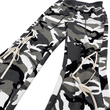 【予約商品】FICTIO STRING WHITE CAMO FLARE PANTS