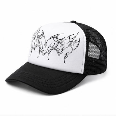 SupBaby by SUPPLIER Heart Tribal Rhinestone Mesh Cap
