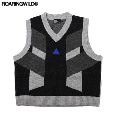 ROARING WILD GEOMETRIC JACQUARD KNIT ベスト (2色展開)