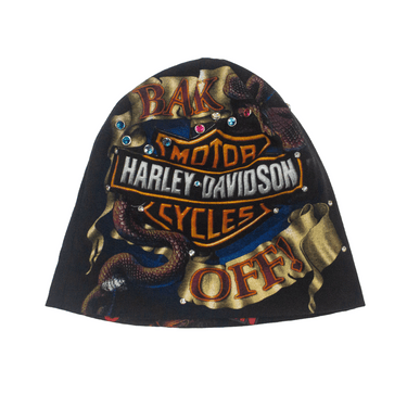 RIVA×DUGOUT VINTAGE HARLEY BEANIE SNAKE PRINT