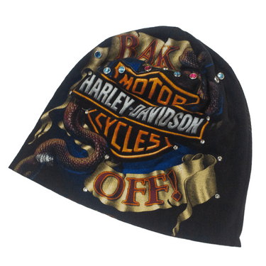 RIVA×DUGOUT VINTAGE HARLEY BEANIE SNAKE PRINT