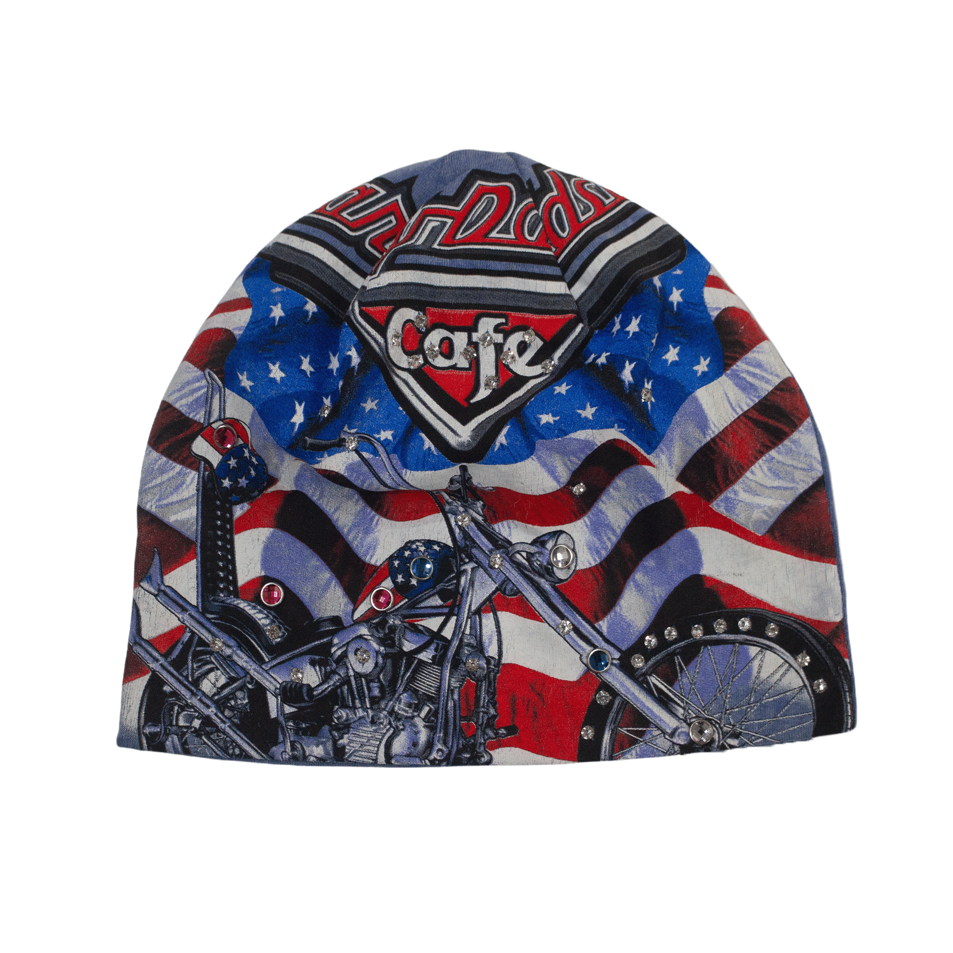RIVA×DUGOUT VINTAGE HARLEY BEANIE CLAY AMERICAN PRINT – 【dugout