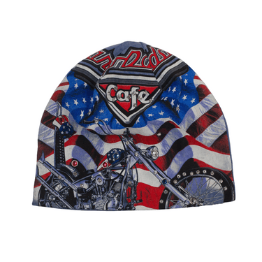 RIVA×DUGOUT VINTAGE HARLEY BEANIE CLAY AMERICAN PRINT