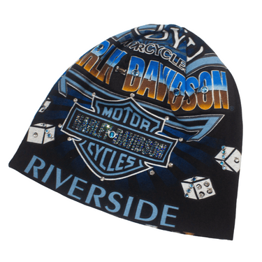 RIVA×DUGOUT VINTAGE HARLEY BEANIE DICE PRINT