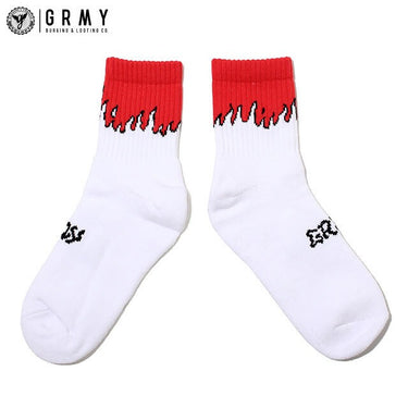GRIMEY FIRE ROUTE FLAMES SOCKS ソックス