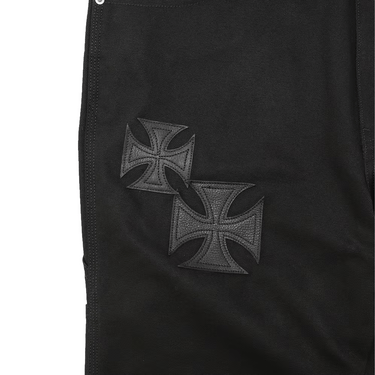 MINDSEEKER × Dickies Iron Cross Patch Flare Carpenter Pants / BLACK