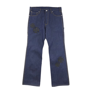 MINDSEEKER × Dickies Iron Cross Patch Flare Carpenter Pants / INDIGO