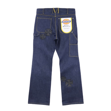 MINDSEEKER × Dickies Iron Cross Patch Flare Carpenter Pants / INDIGO