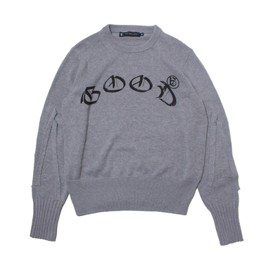 A GOOD BAD INFLUENCE GOOD LOGO SWEATER / GREY