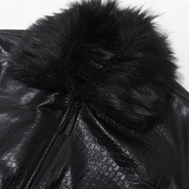 A GOOD BAD INFLUENCE CROCODILE LEATHER JACKET