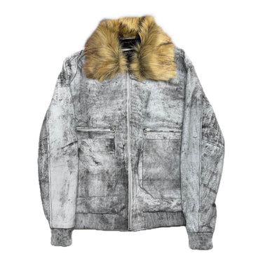 A GOOD BAD INFLUENCE WHITE SHARK LEATHER JACKET