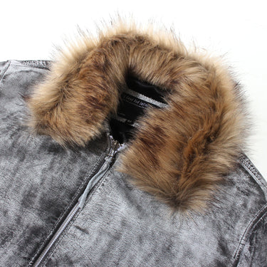 A GOOD BAD INFLUENCE WHITE SHARK LEATHER JACKET