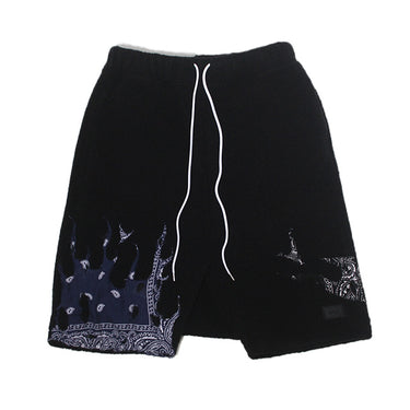 MOD WRLD × "RIVA" MARBLE BOA SALOUEL SHORTS / BLACK