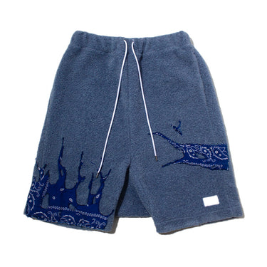 MOD WRLD × "RIVA" MARBLE BOA SALOUEL SHORTS / BLUE