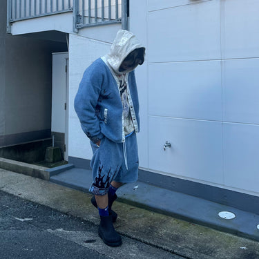 【2nd Collection】MOD WRLD × "RIVA" MARBLE BOA CARDIGAN