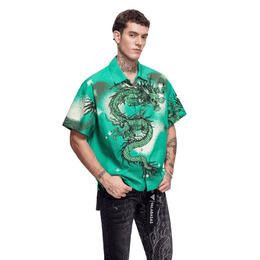 VALABASAS NORIKU BUTTON DOWN / GREEN