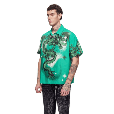 VALABASAS NORIKU BUTTON DOWN / GREEN
